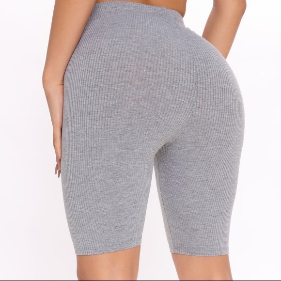 Grey Biker Shorts - Picture 2 of 2